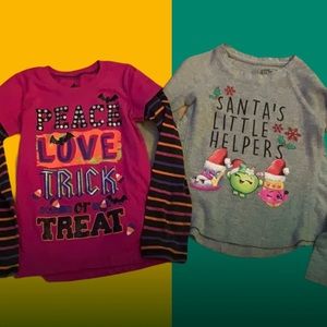 Girls Halloween & Christmas Shirts